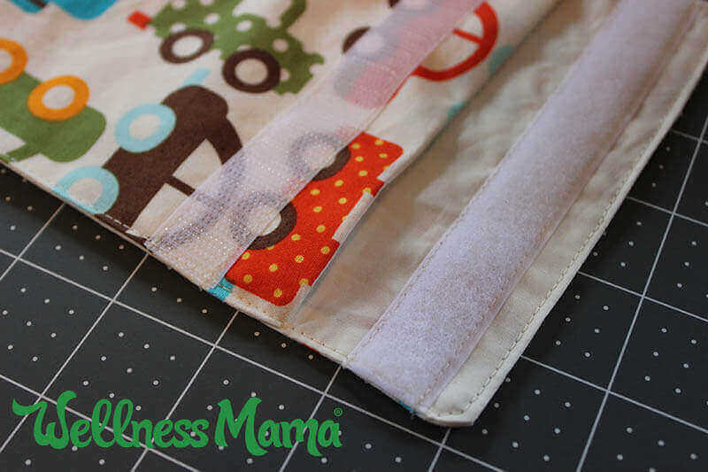 Finishing homemade snack bags