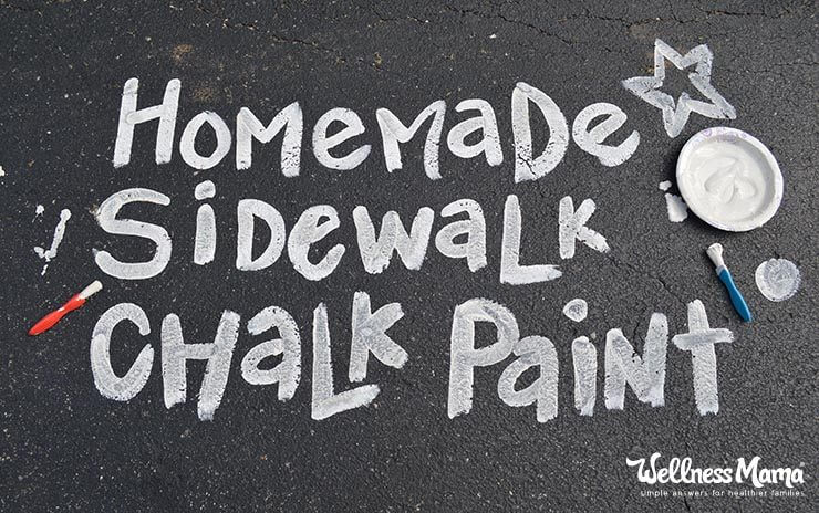 Homemade natural sidewalk chalk paint