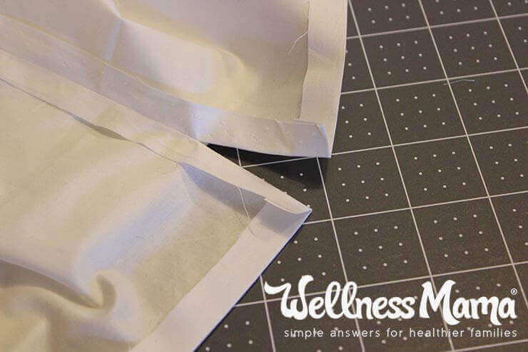 How to make your own produce bags- step 6- sew the bag