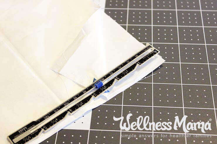 Make your own produce bags- step 2- cut the cloth