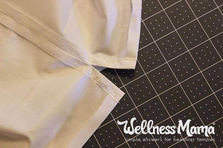 Make your own produce bags step 7- sew the opening