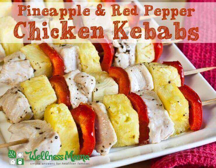 Pineapple and Red Pepper Chicken Kebabs