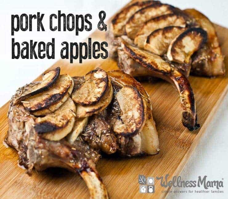 Pork Chops and baked apples recipe