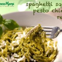 Spaghetti squash pesto chicken recipe