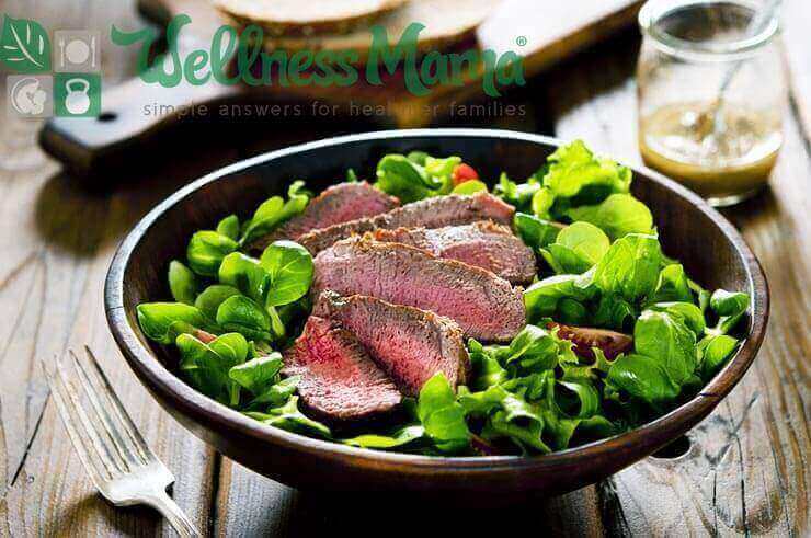 Steak and sweet pepper salad