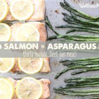 Baked salmon and asparagus sheet pan recipe