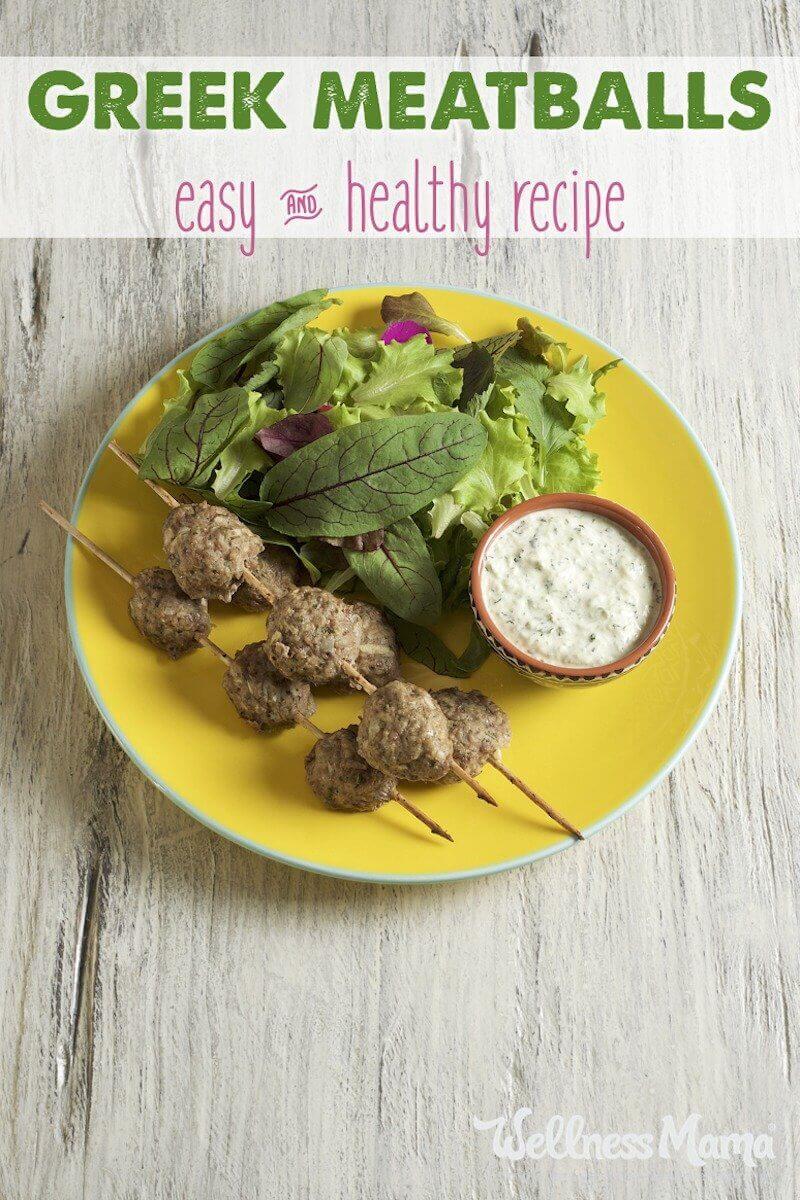 These delicious Greek meatballs are made with hints of lemon, mint, fennel and onion for a fragrant, delicious and filling dish! Topped with homemade Tzatziki sauce.