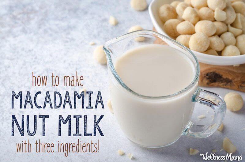 homemade macadamia nut milk recipe and tutorial