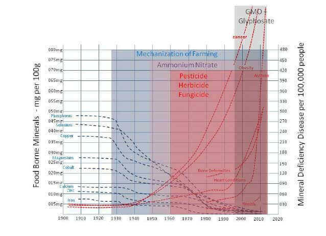 mineral deficiency and disease rates