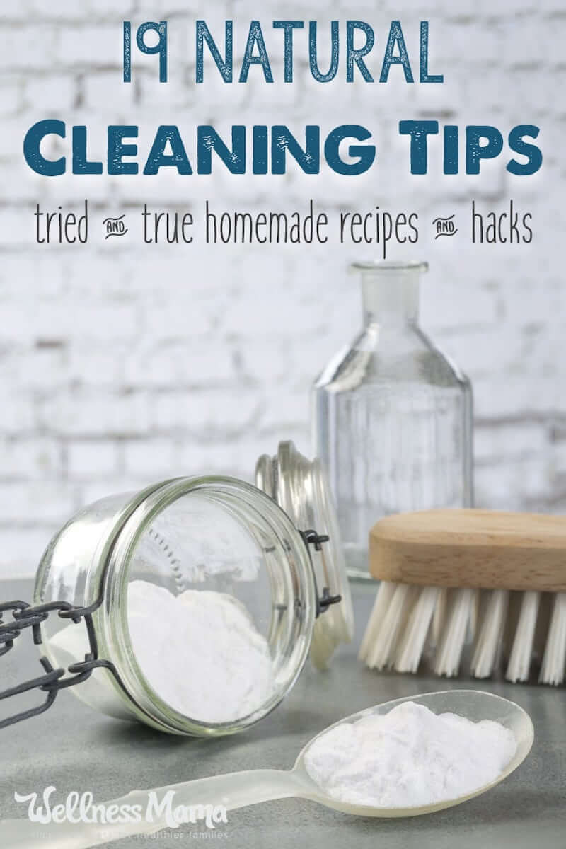 Use these natural cleaning tips to clean your whole house naturally: floor cleaners, all purpose cleaner, window spray, and more.