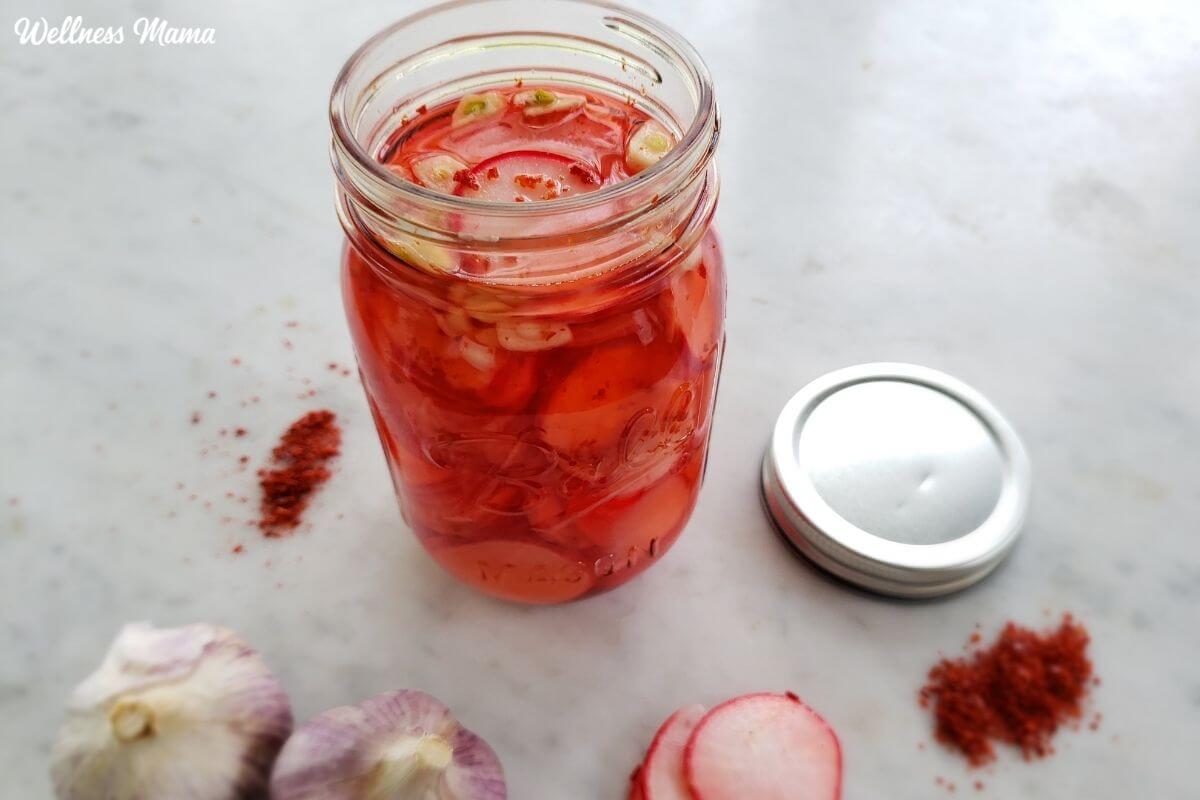 Gochugaru pickled radishes